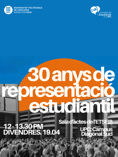 Celebració 30 anys de la creació del Consell de l'Estudiantat de la UPC