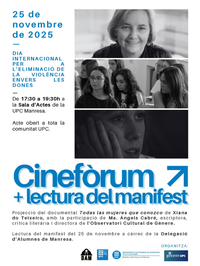 Cinefòrum i lectura del manifest del 25N a la UPC Manresa