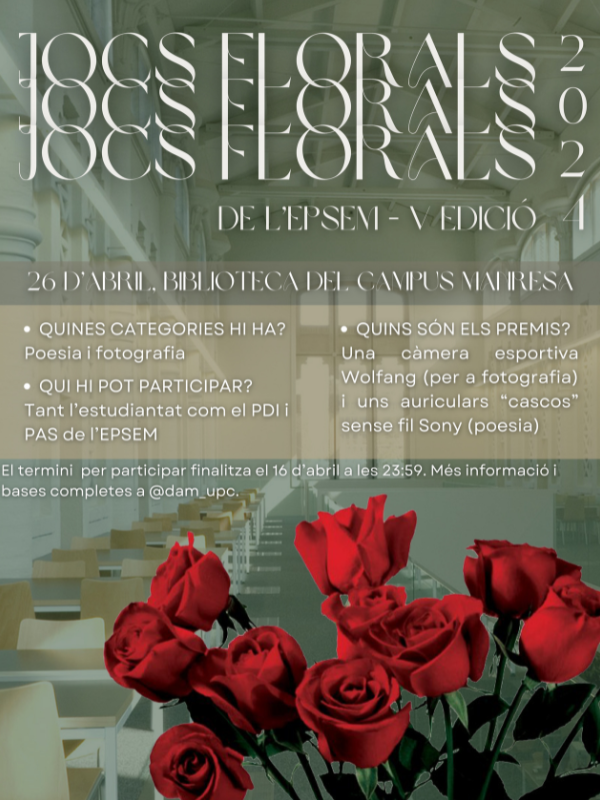 V Jocs Florals de Poesia i Fotografia de l'EPSEM 2024