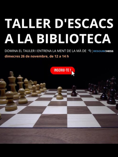 Taller d'escacs a la Biblioteca del Campus Terrassa