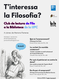 Club de Lectura de Filosofia a la Biblioteca de l'EPSEVG