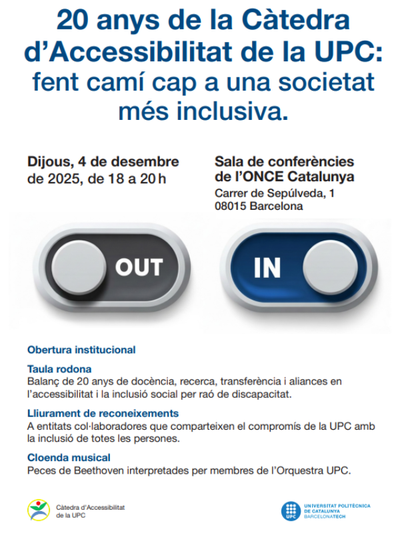 20 anys de la Càtedra d’Accessibilitat de la UPC: fent camí cap a una societat més inclusiva
