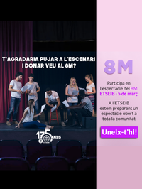 8M a l’ETSEIB: puja a l’escenari!