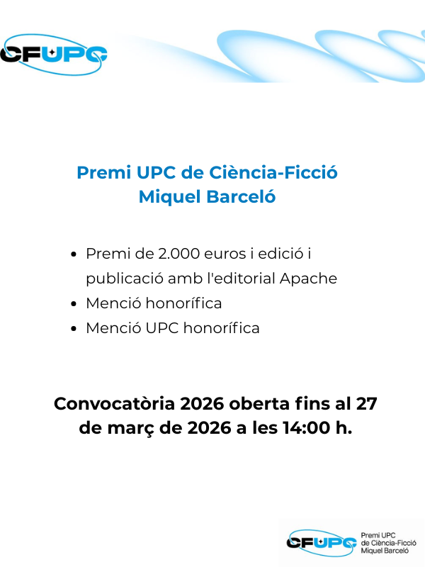 Convocatòria Premi UPC de Ciència-Ficció Miquel Barceló
