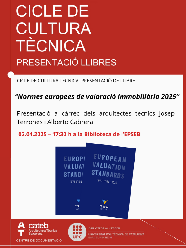 Presentació del llibre "Normes europees de valoració immobiliaria 2025"