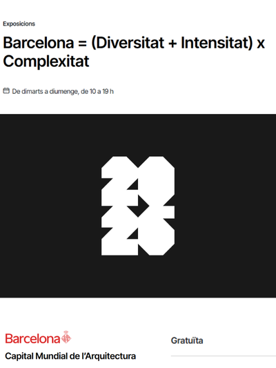 Exposició Barcelona = (Diversitat + Intensitat) x Complexitat